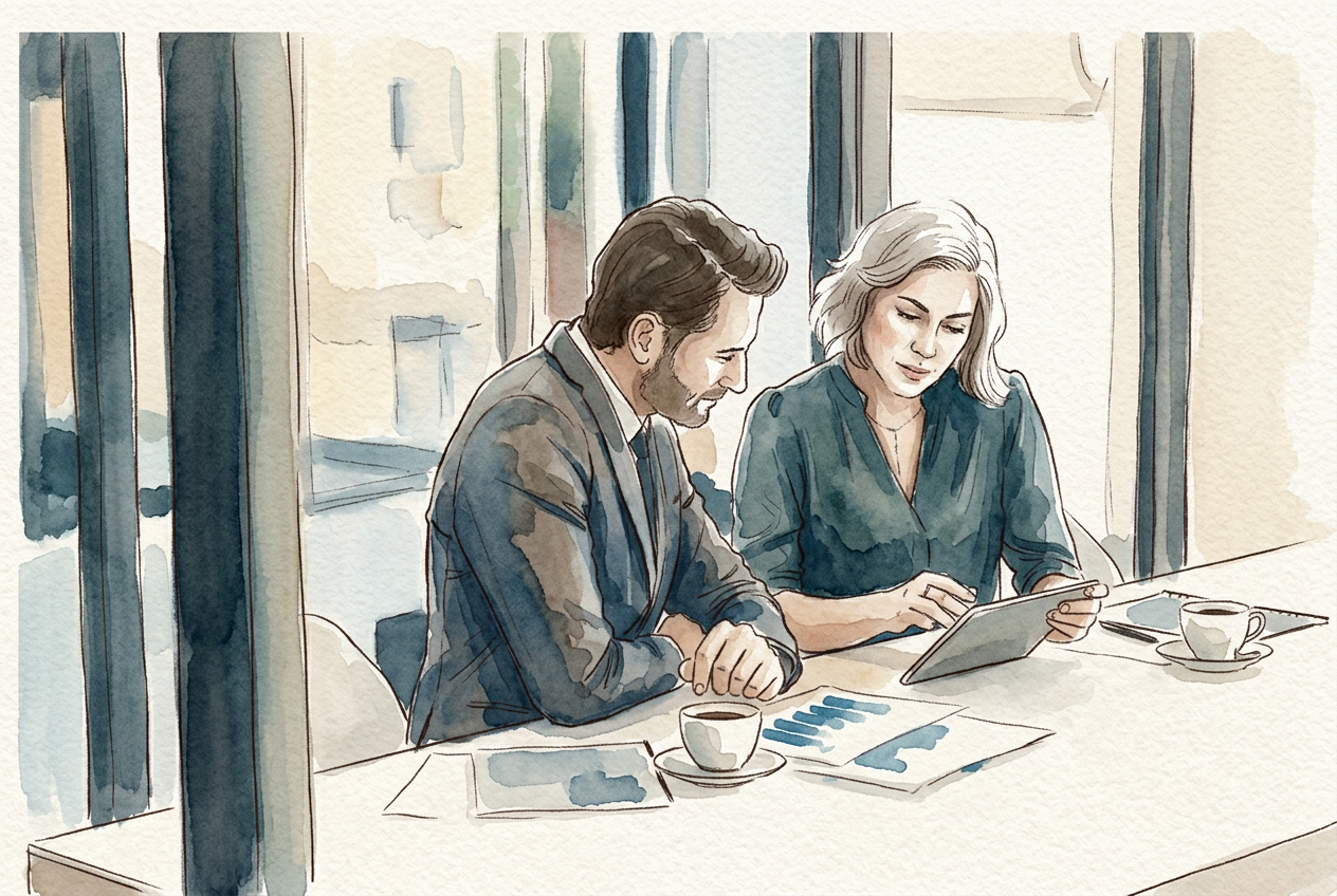 Séance de travail sur une stratégie d'affaires