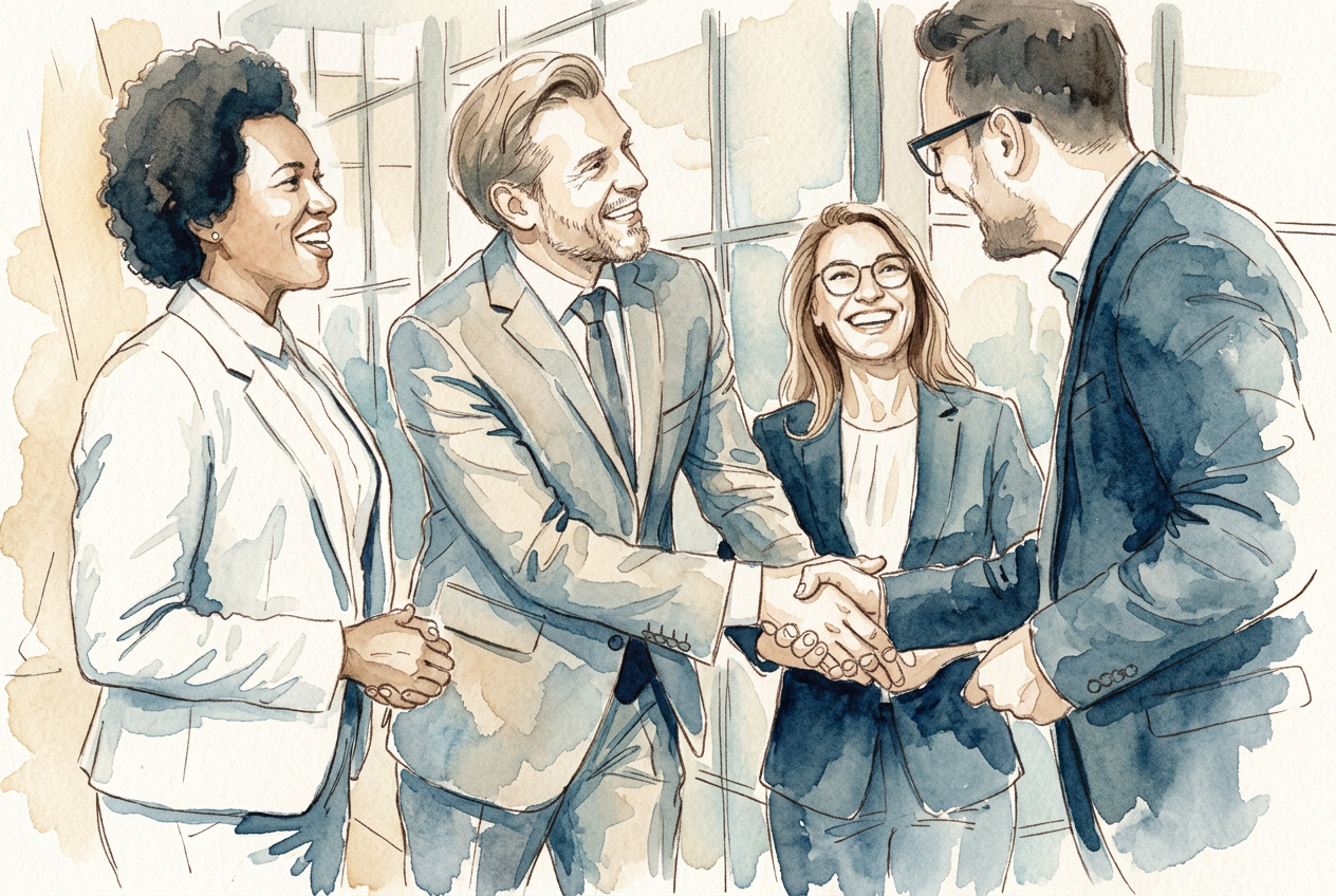 Entrepreneurs échangeant lors d'un événement de réseautage