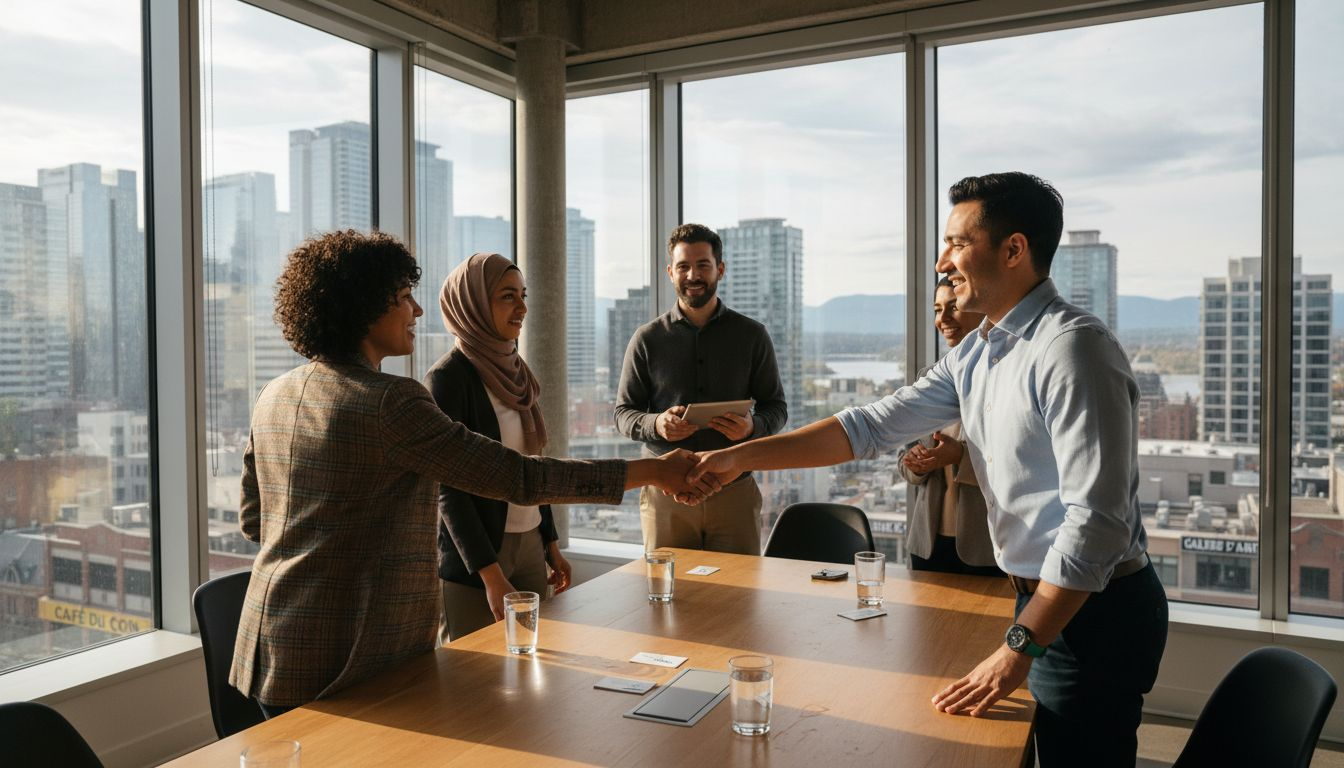 Exopreneurs : entrepreneurs en réunion d’affaires à Montréal pour s’implanter au Canada